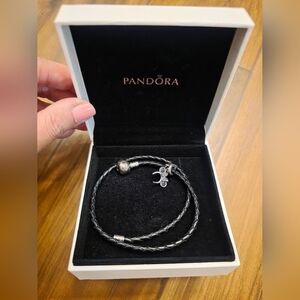 Pandora Rope Bracelet with Minnie Mouse Ears Charm